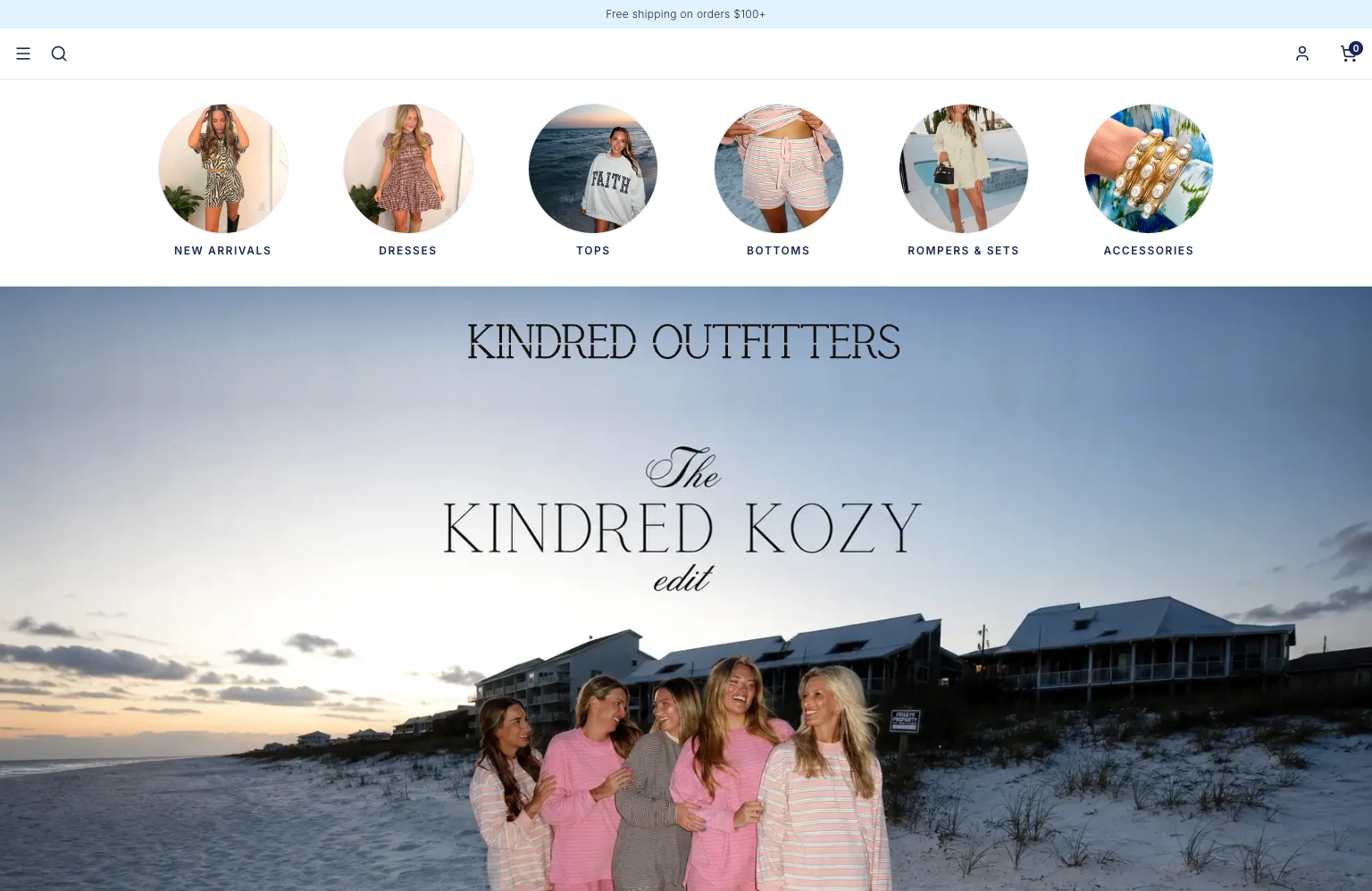 Kindred Outfitters website